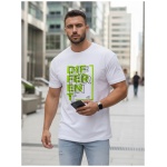 Biele pánske tričko s nápisom DIFFERENT - L