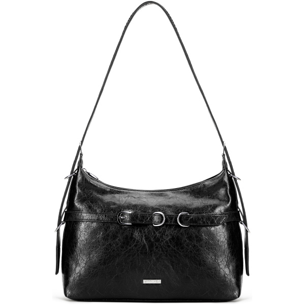 Čierna crossbody kabelka z imitácie kože 101-4Y-406-1