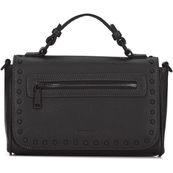 Čierna crossbody kabelka z imitácie kože s klopou 101-4Y-701-1