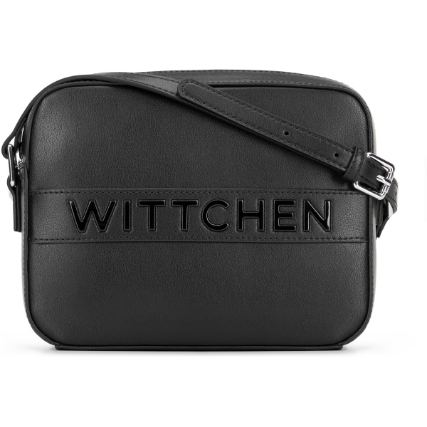 Čierna crossbody kabelka z prírodnej kože 102-4E-661-1