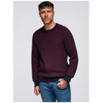 Cool pánsky sveter na bežné nosenie bordový V1 OM-SWSW-0122 - XXL
