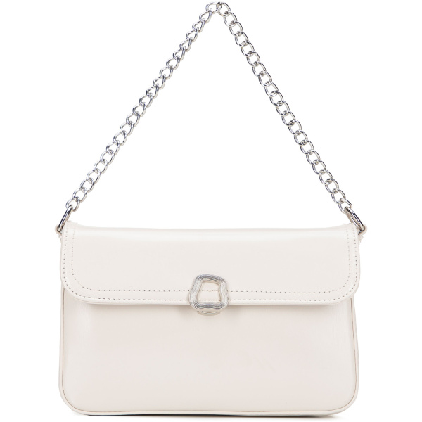 Crossbody kabelka z imitácie kože s retiazkou a klopou 101-4Y-435-0