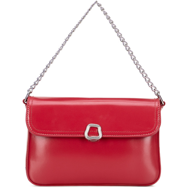 Crossbody kabelka z imitácie kože s retiazkou a klopou 101-4Y-435-3