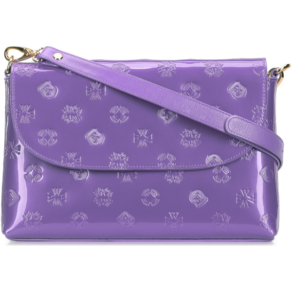 Crossbody kabelka z lakovanej kože 34-4-232-FF