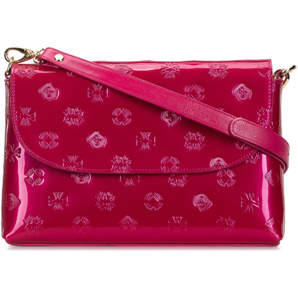 Crossbody kabelka z lakovanej kože 34-4-232-PP