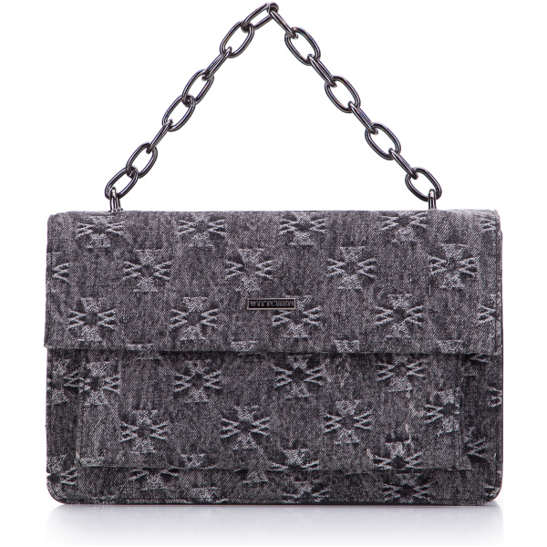 Crossbody kabelka z rifľoviny s monogramom 97-4Y-212-8