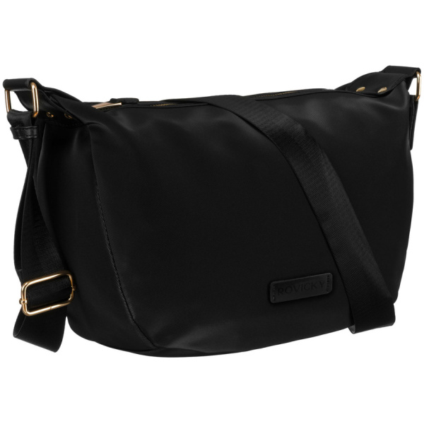 Dámska čierna crossbody kabelka z nylonu