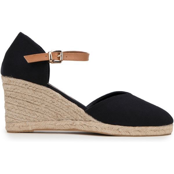 Dámske espadrilky čierne 100-P-814-1