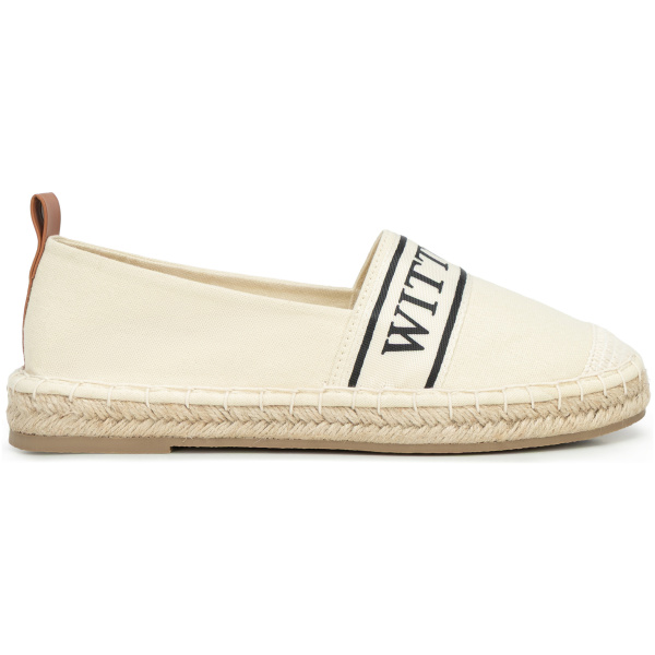 Dámske espadrilky krémové 100-P-811-9