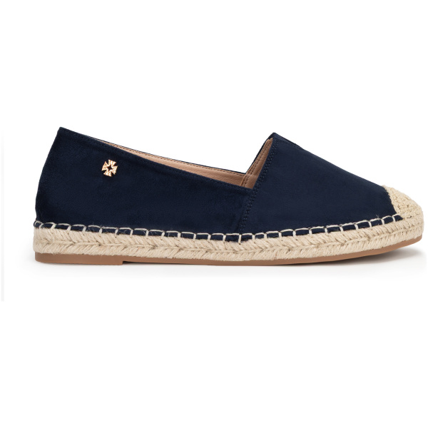 Dámske espadrilky s pleteným spracovaním modré 100-DP-805-N