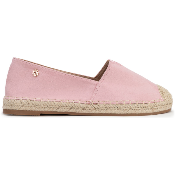 Dámske espadrilky s pleteným spracovaním ružové 100-DP-805-P