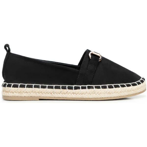Dámske espadrilky s prackou čierne 100-P-810-1