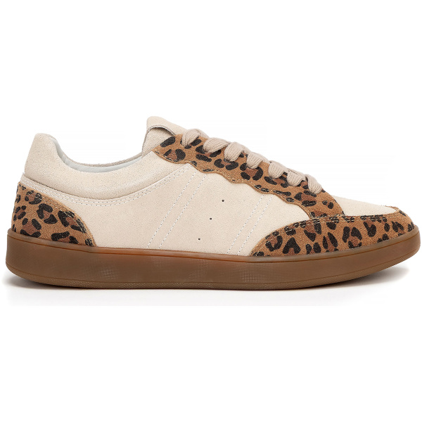 Dámske semišové sneakersy hnedé 100-D-350-4