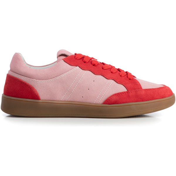 Dámske semišové sneakersy hnedé 100-D-350-P