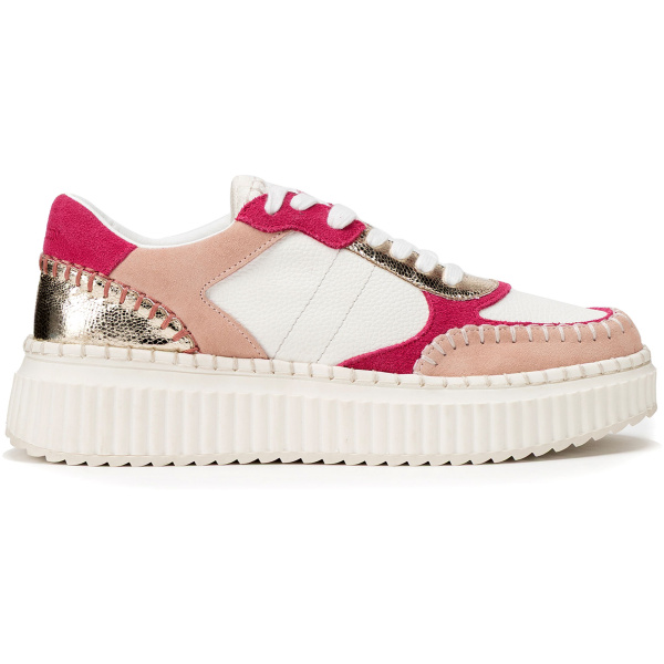 Dámske semišové sneakersy ružové 100-DP-404-P