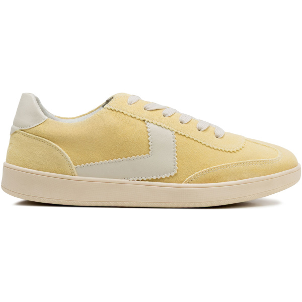Dámske semišové sneakersy žlté 100-D-351-Y