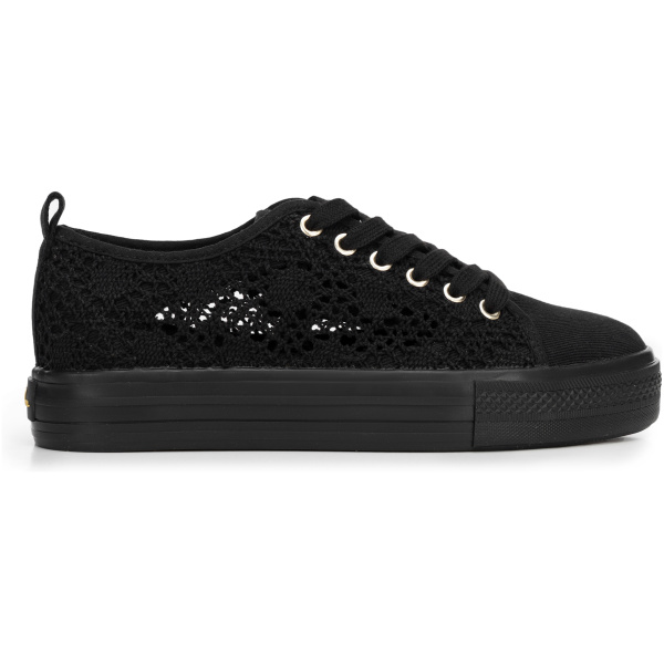 Dámske sneakersy čierne 100-DP-802-1