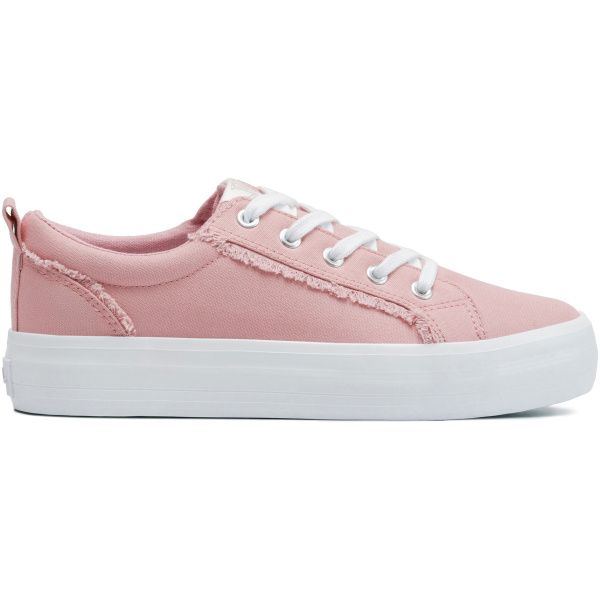 Dámske sneakersy z tkaniny ružové 100-DP-800-P