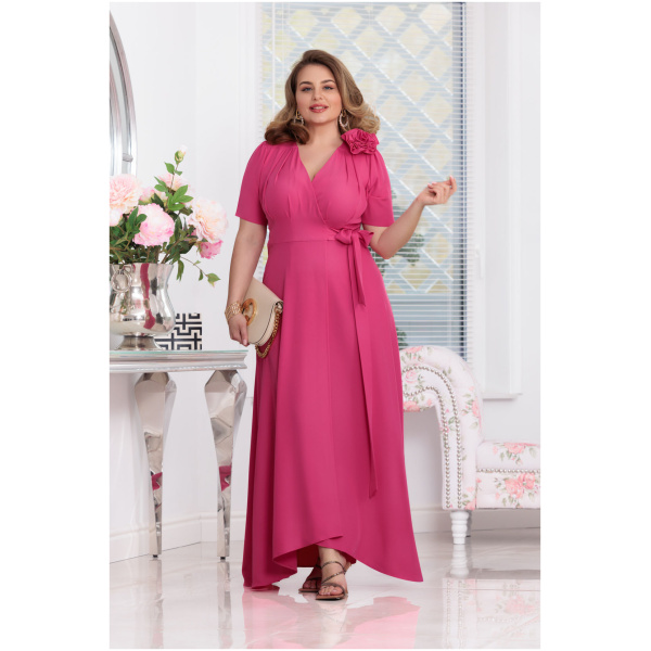 Elizabeth Collection Cyklámenové zavinovacie šaty Veľkosť: XL