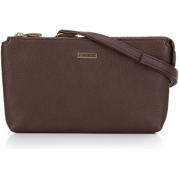 Hnedá dvojkomorová crossbody kabelka 29-4Y-607-4