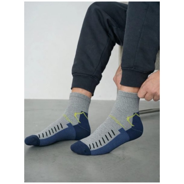Medium modro-šedé pánske ponožky Active - 44-46