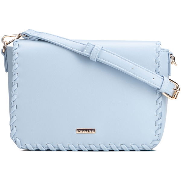 Modrá crossbody kabelka s klopou 100-4Y-235-N
