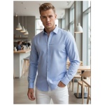 Modrá slim fit pánska košeľa - XL