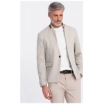 Nadčasové béžové sako so stojačikom V3 BLZB-0131 - XL