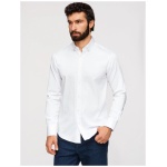 Pánska hladká biela FIT SLIM košeľa V1 SHOS-0211 - XL