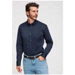 Pánska hladká tmavomodrá FIT SLIM košeľa V3 SHOS-0211 - XL