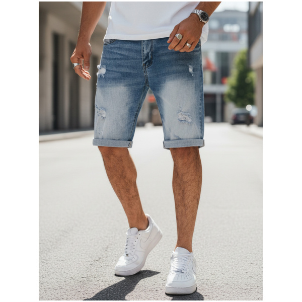 Pánske modré rifľové kraťasy Dstreet SX2560