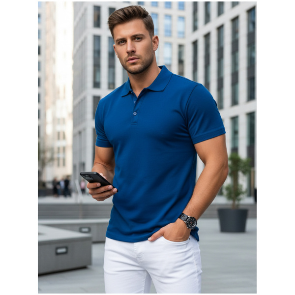 Pánske polo tričko Modrý lak DSTREET PX0551