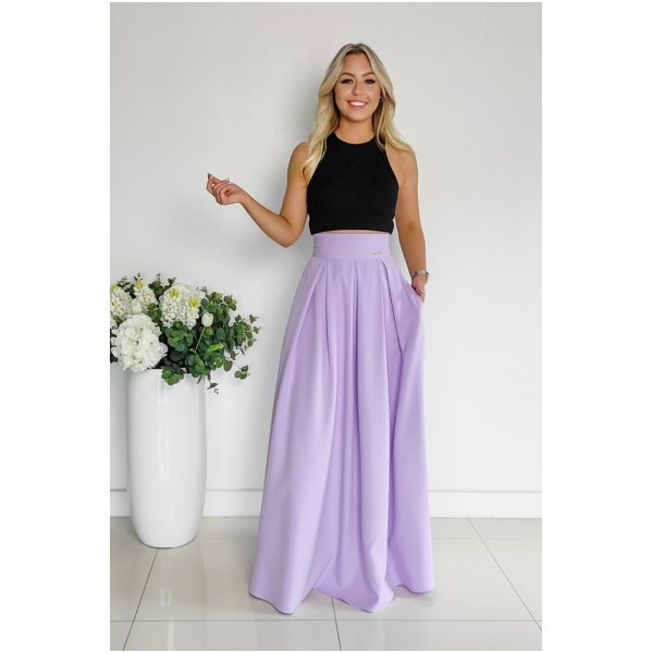 Parisse Svetlofialová dlhá sukňa Veľkosť: XXL