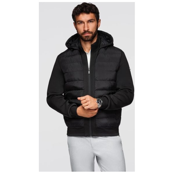 Prešívaná čierna bomber bunda V1 JALP-0298 - XXL