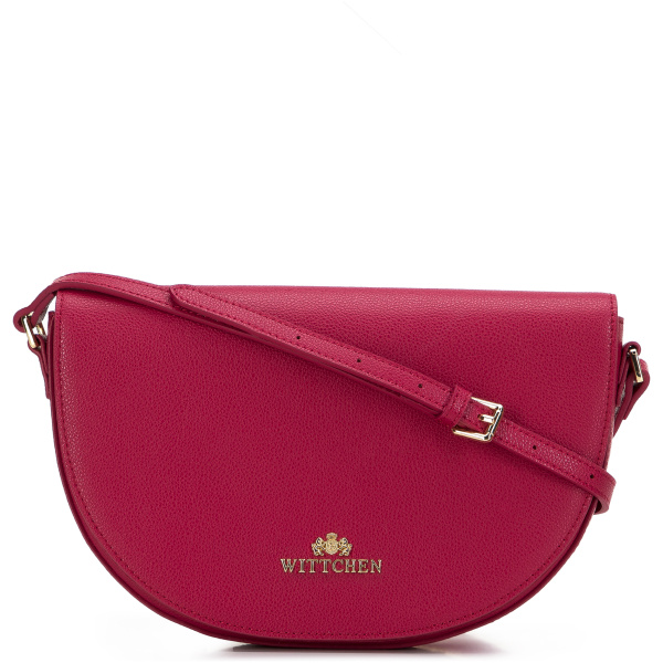 Ružová sedlová crossbody kabelka s ozdobnými cvokmi 29-4E-024-P
