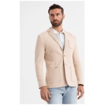 Športové béžové slim fit sako V5 BLZB-0101 - M