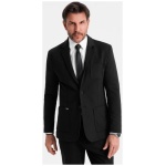 Športové čierne slim fit sako V2 BLZB-0101 - S
