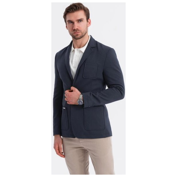 Športové granátové slim fit sako V3 BLZB-0101 - XL