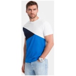 Štýlové bielo-modré tričko V4 TSCT-0174 - XL