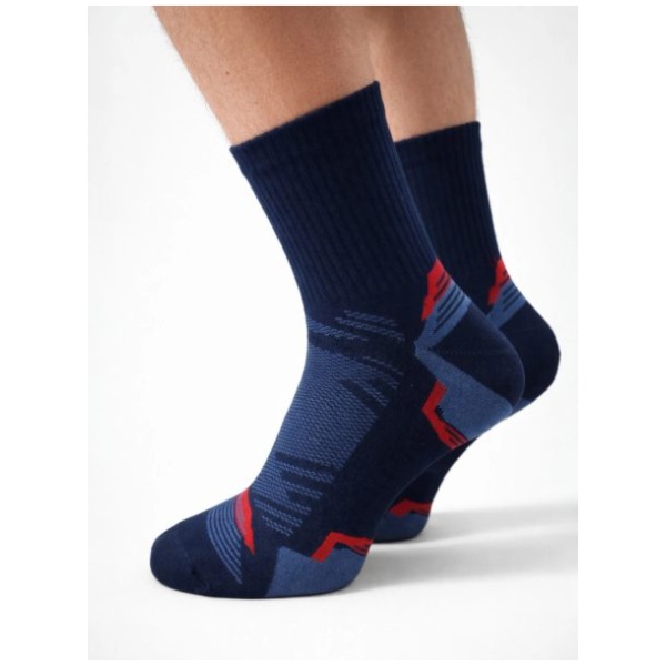 Tmavomodré pánske ponožky Active v trendy dizajne - 41-43
