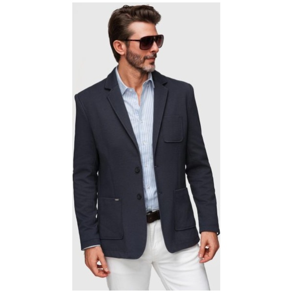 Tmavomodré športové slim fit sako V3 M165 - XL