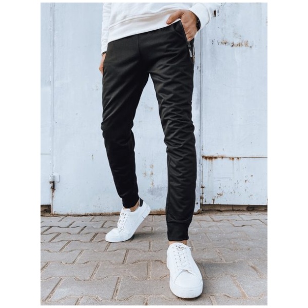 Trendy čierne pohodlné tepláky - 2XL/3XL