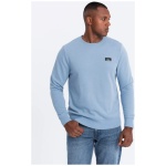 Trendy svetlo modrá mikina s nášivkou V3 SSNZ-0136 - XL