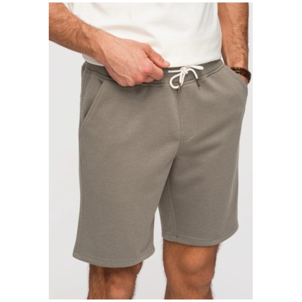 Úpletové khaki pánske kraťasy V4 SRSK-0124 - S