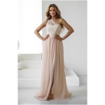 Warsaw Dress Béžové tylové trblietavé šaty Veľkosť: XL