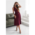 Warsaw Dress Purpurové trblietavé midi šaty Veľkosť: XS