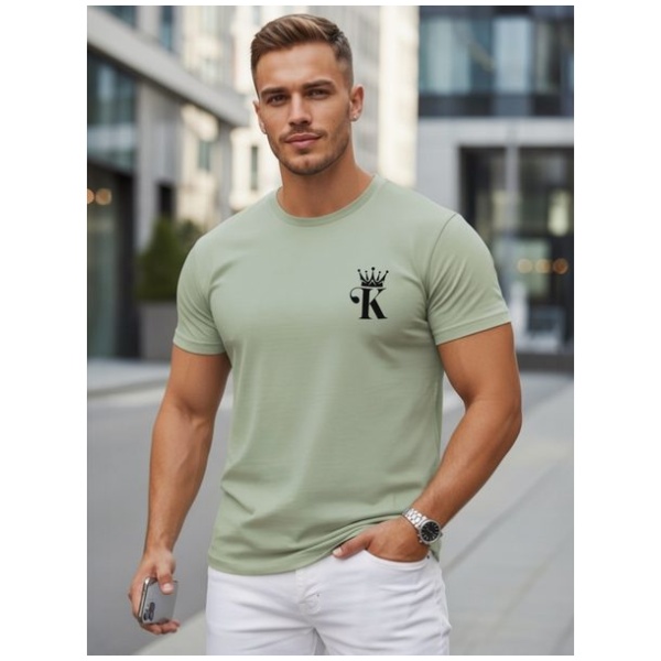 Zelené tričko s trendy potlačou King - XL