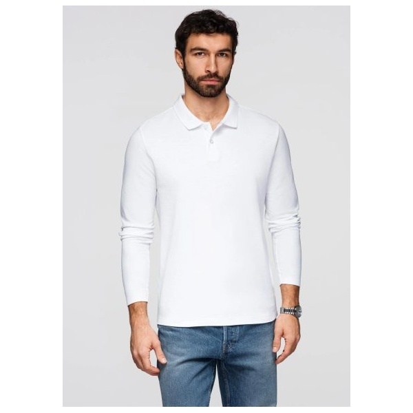 Biela polokošeľa s dlhým rukávom V1 POBL-0162 - XL