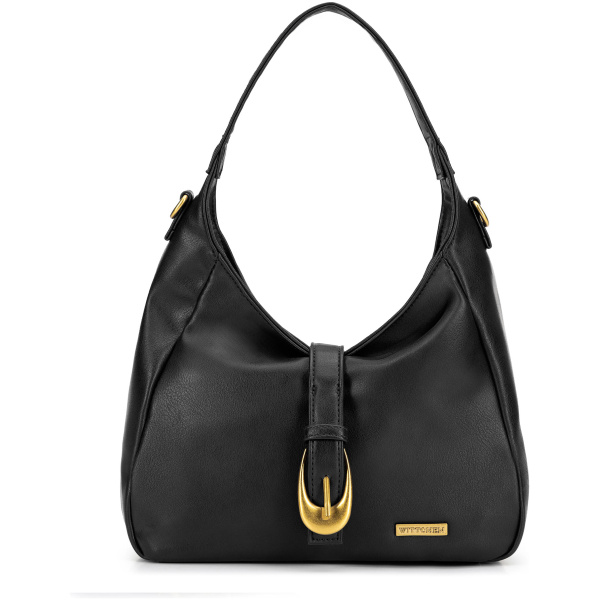 Čierna crossbody kabelka z imitácie kože 101-4Y-423-1