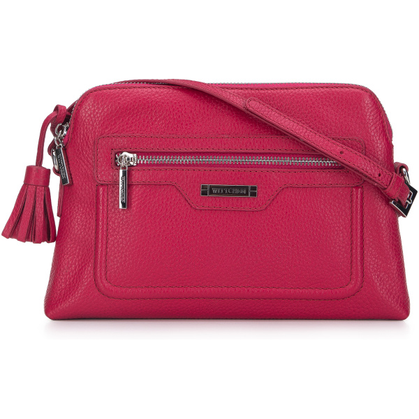 Dámska kožená crossbody kabelka Wittchen so strapcom 29-4E-013-3